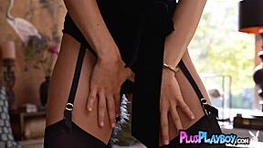 sexy ellie luna teases in lingerie