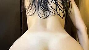 Fresh from Shower, Bent Over Girlfriend Rides Rough in Doggystyle