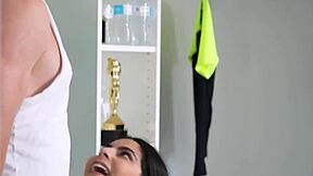 Shy Boy Spies on Girls and Gets Lucky in the Locker Room