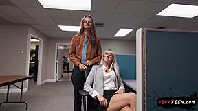 Cheating teen fucked hard by boss at office