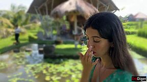 cumwalk in public cafe, eating pasta with sperm on face