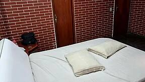 Naughty young mulata fucks two guys in quickie, gets intense facial