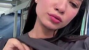 hey, check out this exhibitionist wife flashing her tight pussy outdoors 😏