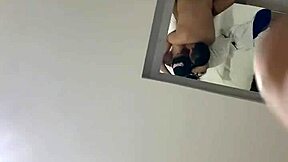 In the hotel, brunette teen with big tits gets horny sex with monster cock.