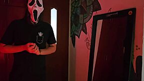 My neighbor Ghostface breaks my ass on Halloween night. My boyfriend doesn't notice 😈