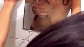 He fucks my tight ass in bathroom, want creampie close up?