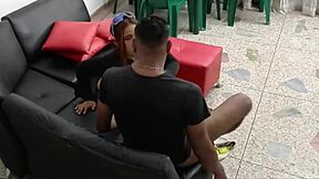 Skinny Latina Babe With Big Tits Bends Over For Doggystyle Blowjob In Homemade Interracial Visit