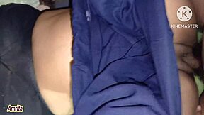 step sister and step brother sneak into bathroom for anal play.