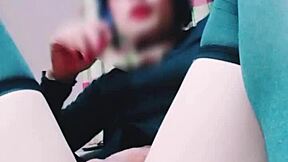 Young Ladyboy Rubyqueen Penetrated in Ass with Anal Masturbation