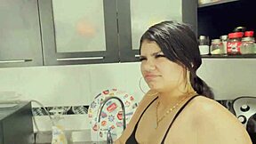 I behaved very badly and my boss punished me by fucking me in the kitchen