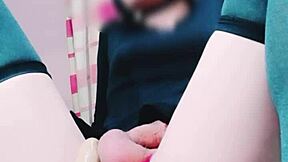 Young Ladyboy Rubyqueen Penetrated in Ass with Anal Masturbation