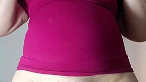 a latina milf in leggings shows her cameltoe to her stepson