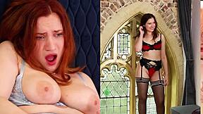 Naughty nurse sucks and takes huge facial.