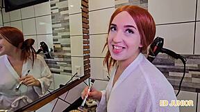 pr�via do primeiro video pornor da novinha gaucha manuh, blowjob and creampie