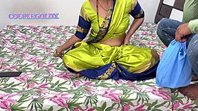 komol's shaved pussy gets explored by gent at home with beautyjan watching