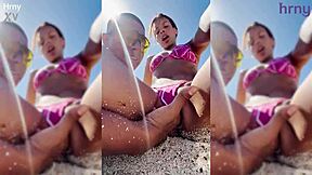 Latina College Girl Fingered Hard On Spring Break Beach