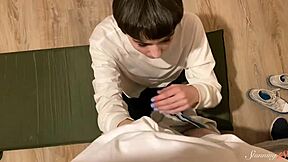 Teen Beauty Alisa Delivers TOP BLOWJOB to Big-Dicked BF Dorian in Cute Session