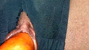 I got caught in double dildo tornado madness with shaved pussy