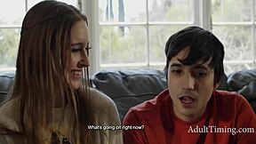 boyfriend convinces girlfriend to participate in therapy session with rich guy