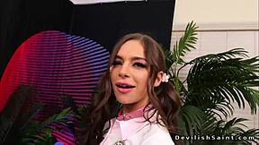 Petite babe receives intense massage and relaxation