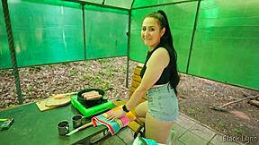 Complete girlfriend experience camping fishing cooking and outdoor sex