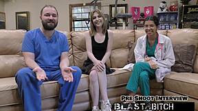 Daisy Beans, the Nurse, Humiliates Her Patient by Blasting His Pussy with Cum in POV