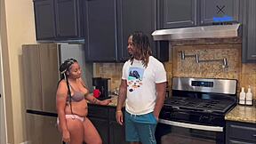 Big Booty Stepmom Fucks Stepson on New Years