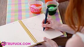 Stepsis Scarlet sucks Diego off and rides to cum finish