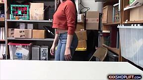 Caught shoplifting? Get punished with doggystyle fuck in the shop!