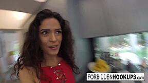 cute teen enjoys hotel time with girlfriend and milf