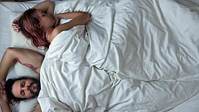 how our morning starts in bed with sexy stockings and teen girlfriend