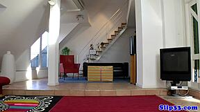 UK Teen 18+ and Milf Suck Old Man's Cock Hard