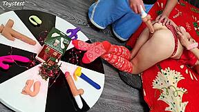 damn, two dildos just wrecking her tight lil pussy!