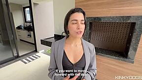 Latina Agent Sucks Monster Cock