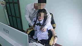 Thai student screams as senior fucks her loudly