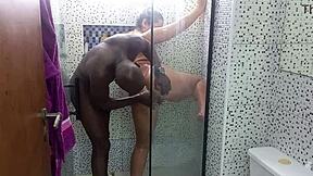 Suzie slut and akilies black bathe with milf in anal blowjob