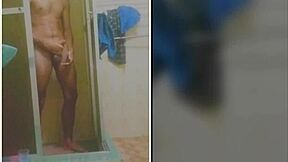 Who’s cumming hard in this solo shower masturbation?