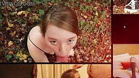 Naughty British teen gives stranger handjob at station!