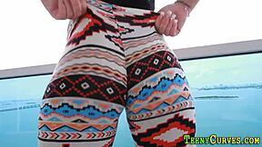 Hey, ginger teen gets banged and her booty jizzed