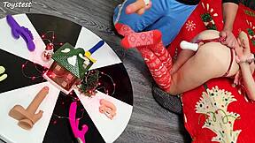 damn, two dildos just wrecking her tight lil pussy!