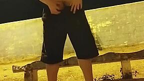 went to football field to get cum on face, almost got caught cumming