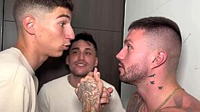 Latina Brittany Taylor gagged by three cocks in wild gangbang