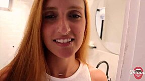 Busty Redhead Best Friend Sucks Until Lactating in Mouth