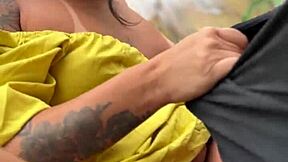 I'm the slutty wife getting fucked on the porch