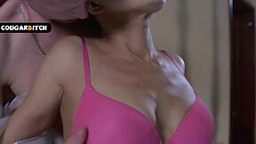 Horny milf boldly enjoys young stud's hard dick in passionate sex