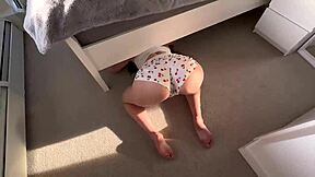 Trapped big tits stepsister rescued and creampied by neighbor