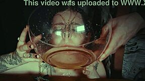 我不敢相信这个哥特系捆绑婊子在车库被绑住用尿惩罚