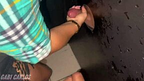 i got used at the gloryhole by a tasty cock while my husband jerked off deliriously