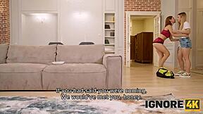 Russian Teens Engage In Hardcore 4some Sex