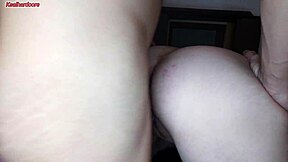 A hotwife moans loudly during rough doggystyle sex